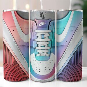 Nike Pastel Rainbow AF1 Sneaker 20oz Skinny Tumbler